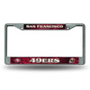 San Francisco 49ers License Plate Frame Chrome Printed Insert - Rico Industries