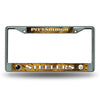 Pittsburgh Steelers License Plate Frame Chrome Printed Insert - Rico Industries