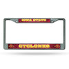 Iowa State Cyclones License Plate Frame Chrome Printed Insert - Rico Industries