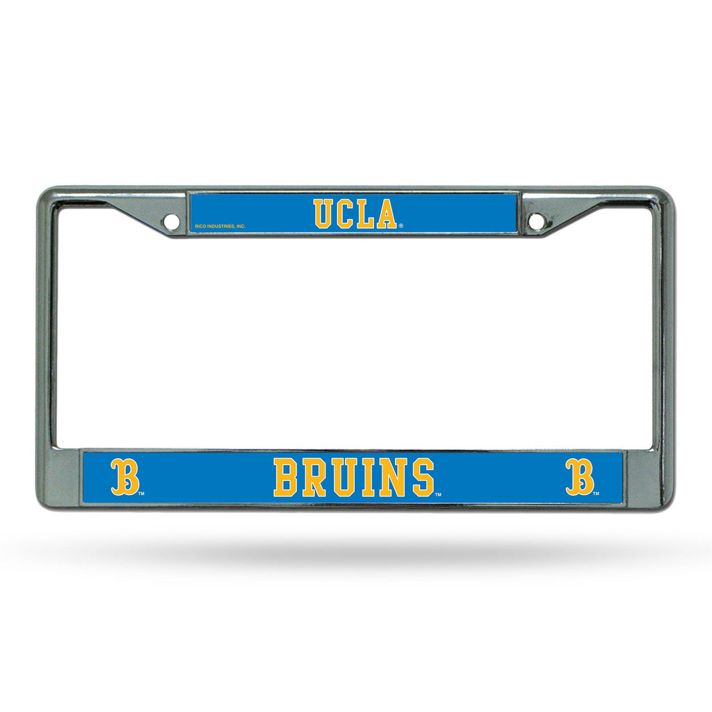 UCLA Bruins License Plate Frame Chrome Printed Insert - Rico Industries