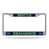 Seattle Seahawks License Plate Frame Chrome Printed Insert - Rico Industries