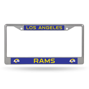 Los Angeles Rams License Plate Frame Chrome Printed Insert - Rico Industries