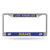 Los Angeles Rams License Plate Frame Chrome Printed Insert - Rico Industries