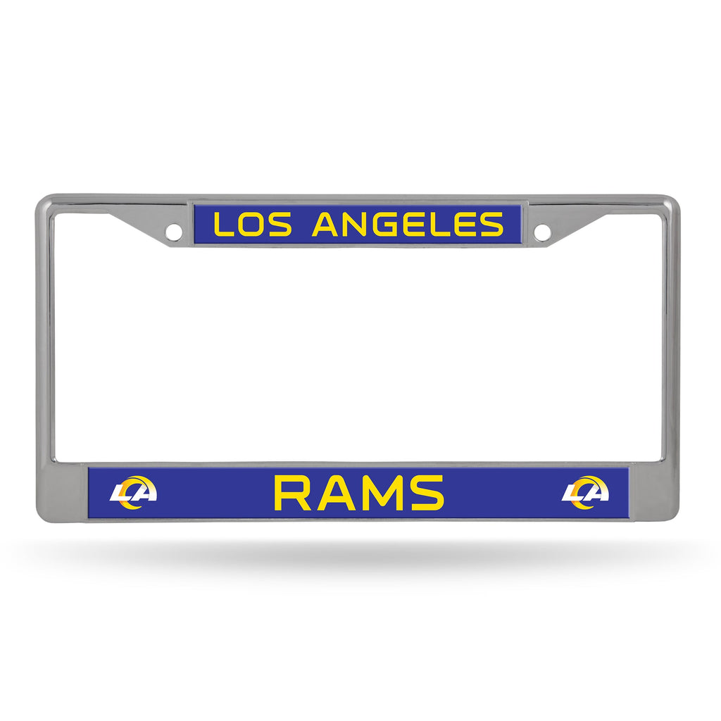 Los Angeles Rams License Plate Frame Chrome Printed Insert - Rico Industries