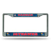 Kansas Jayhawks License Plate Frame Chrome Printed Insert - Rico Industries