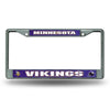 Minnesota Vikings License Plate Frame Chrome Printed Insert - Rico Industries