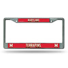 Maryland Terrapins License Plate Frame Chrome Printed Insert Special Order - Rico Industries