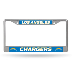 Los Angeles Chargers License Plate Frame Chrome Printed Insert - Rico Industries