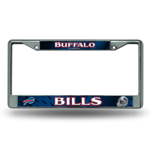 Buffalo Bills License Plate Frame Chrome Printed Insert - Rico Industries