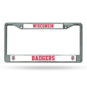 Wisconsin Badgers License Plate Frame Chrome - Rico Industries