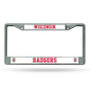 Wisconsin Badgers License Plate Frame Chrome - Rico Industries