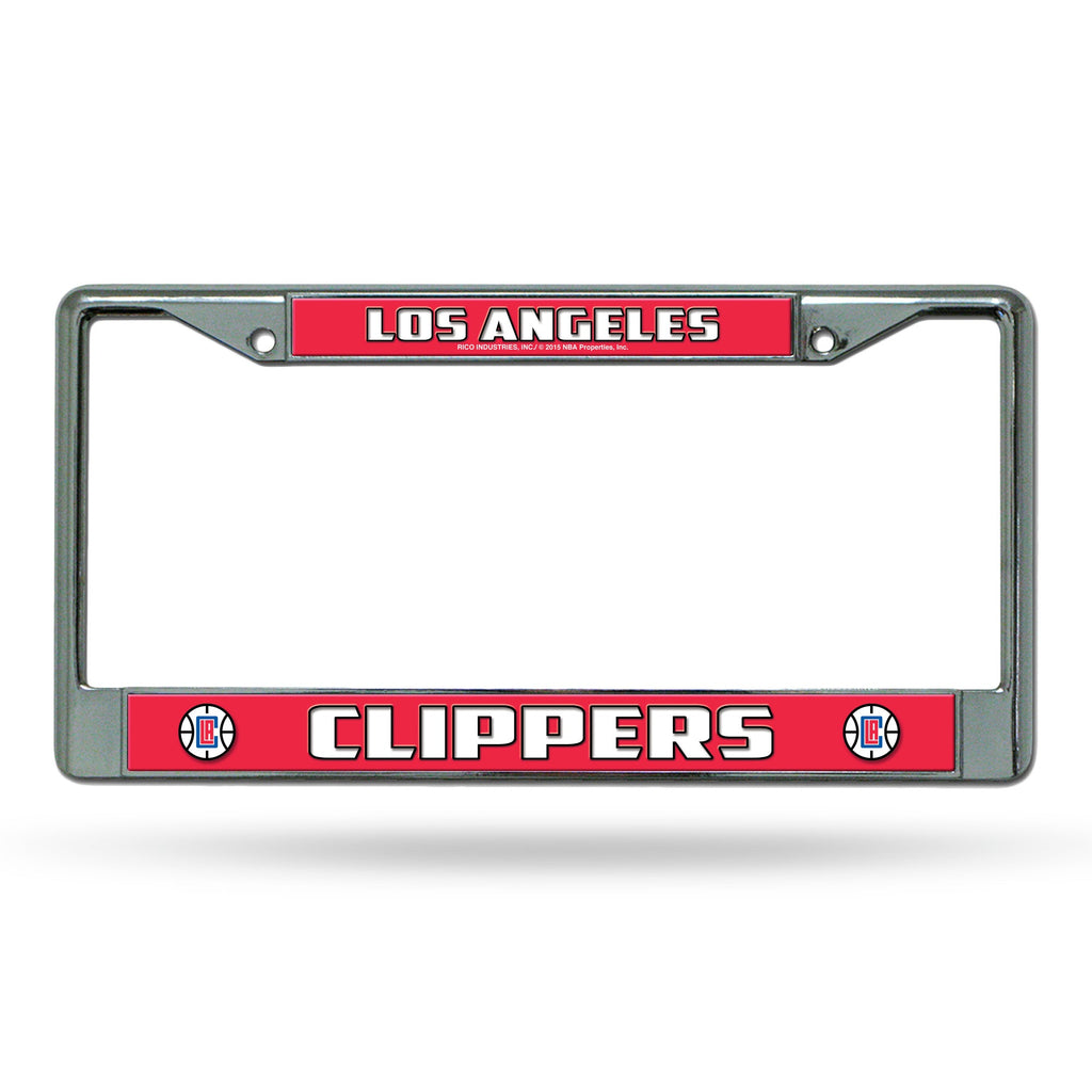 Los Angeles Clippers License Plate Frame Chrome Printed Insert - Rico Industries