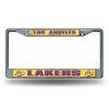 Los Angeles Lakers License Plate Frame Chrome Printed Insert - Rico Industries