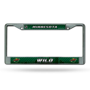 Minnesota Wild License Plate Frame Chrome Printed Insert - Rico Industries
