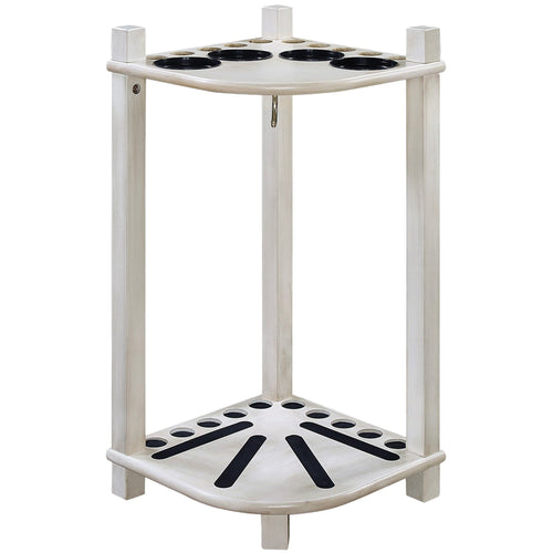 FLOOR CUE RACK-SQUARE LEG-ANTIQUE WHITE