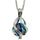 Fanroll: Lair Wear: D20 Caged Dice Necklace: Blue And Light Blue With Gold Pre-Order