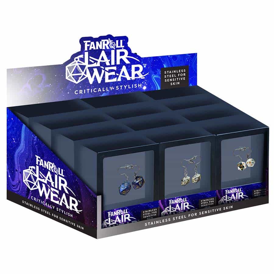 Fanroll: Lair Wear Dice Earrings (12Ct Pdq Assortment) Pre-Order
