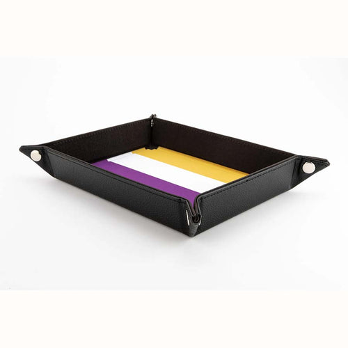 Gaymers Pride - Fanroll: Pride Fold Up Velvet Dice Tray: Nonbinary