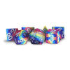 Fanroll -  7 Count Dice Poly Set: 16Mm Sharp-Edge Silicon Rubber: Rainbow