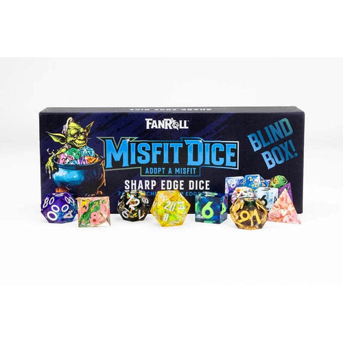 Fanroll -  Mystery Misfit Dice - Mystery Misfit: Sharp Edge Resin Polyhedral Dice (7Ct Set) Pre-Order