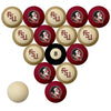FLORIDA STATE SCHOOL COLOR NUMBERED BILLIARD BALL SET GARNET SOLID/GOLD STRIPE - FSUBBS200N