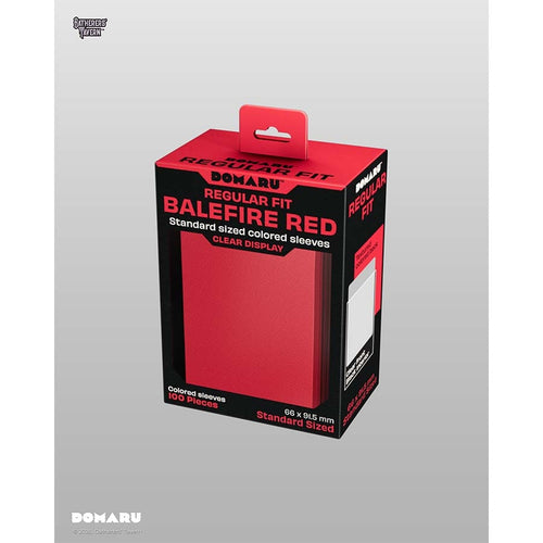 Gatherers' Tavern Pte Ltd -  Domaru Sleeves Collection - Gatherers' Tavern: Domaru Regular Fit: Balefire Red (100Ct) Pre-Order