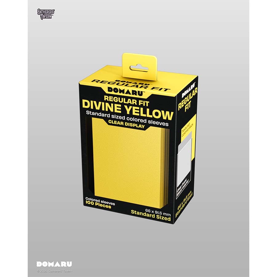 Gatherers' Tavern Pte Ltd -  Domaru Sleeves Collection - Gatherers' Tavern: Domaru Regular Fit: Divine Yellow (100Ct) Pre-Order