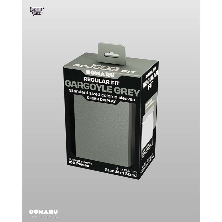 Gatherers' Tavern Pte Ltd -  Domaru Sleeves Collection - Gatherers' Tavern: Domaru Regular Fit: Gargoyle Grey (100Ct) Pre-Order