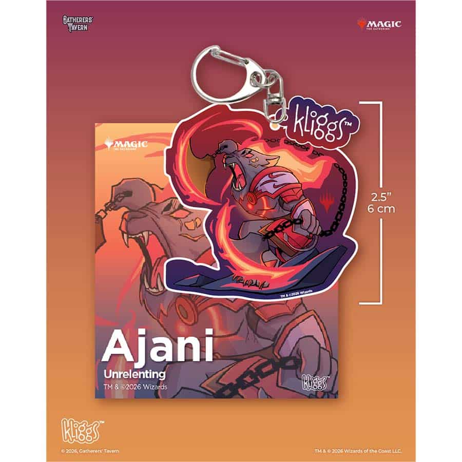 Gatherers' Tavern Pte Ltd -  Gatherers' Tavern: Magic The Gathering: Fra Reality Fracture Kliggs Keychain: Ajani Unrelenting Pre-Order