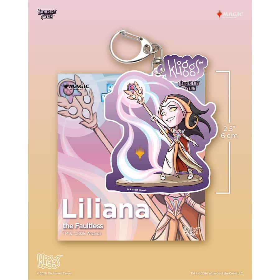 Gatherers' Tavern Pte Ltd -  Gatherers' Tavern: Magic The Gathering: Fra Reality Fracture Kliggs Keychain: Liliana The Faultless Pre-Order