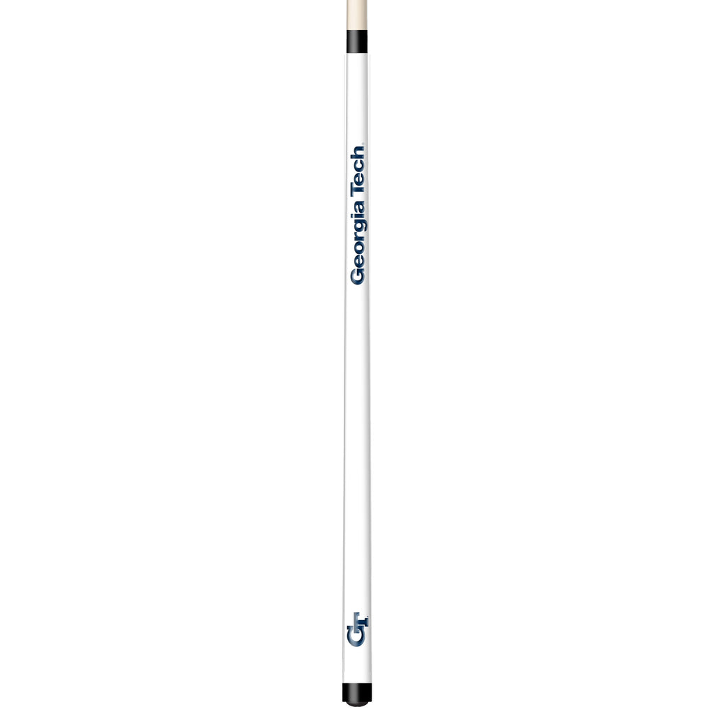 GEORGIA TECH ENGRAVED BILLIARD CUE WHITE / NAVY - GATBCE101-JR