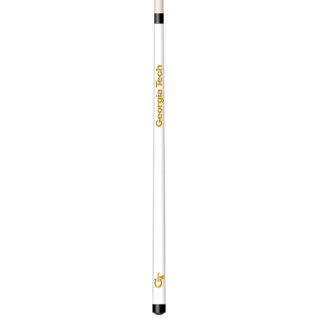 GEORGIA TECH ENGRAVED BILLIARD CUE WHITE / GOLD - GATBCE102-JR