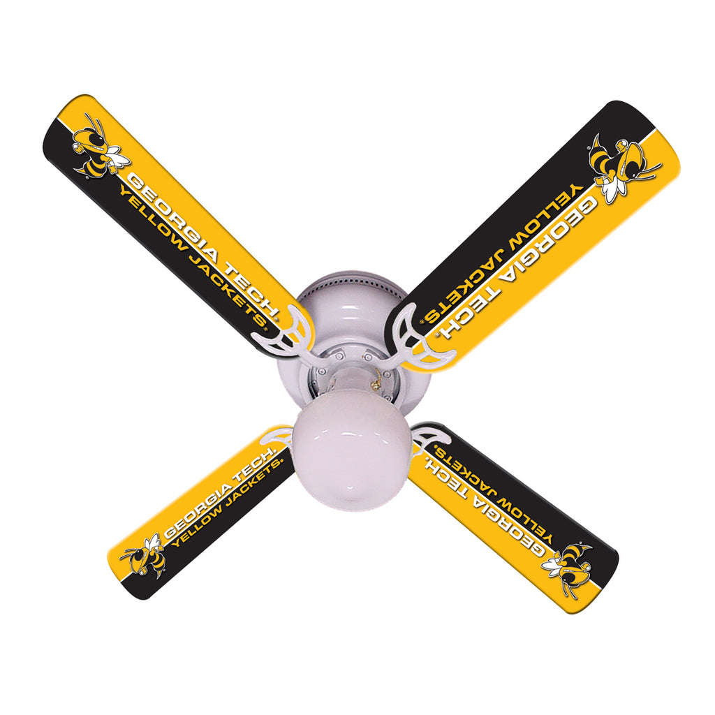 GEORGIA TECH CEILING FAN - 42'' GOLD/BLACK - GATFAN100-42 – GameRoomPlaza
