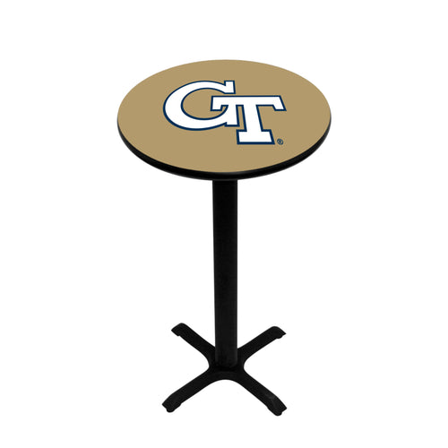GEORGIA TECH PEDESTAL PUB TABLE METALLIC GOLD - GATPTB335