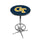 GEORGIA TECH CHROME FOOT RING PUB TABLE NAVY - GATPTR321