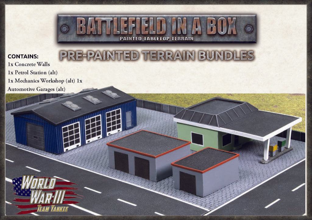 Gale Force Nine - Battlefield In A Box: Modern - Automotive Center Terrain Bundle