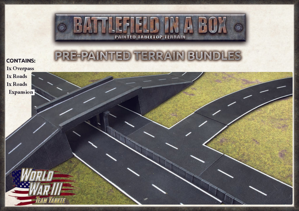 Gale Force Nine - Battlefield In A Box: Modern - Roads Terrain Bundle