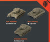 Gale Force Nine - World Of Tanks: American - Tank Platoon 2 (M4a3e8 Sherman - M26 Pershing - M24 Chaffee)