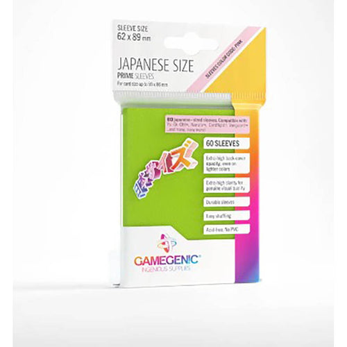 Prime Sleeves - Gamegenic: Prime Japanese Sized Sleeves: Lime