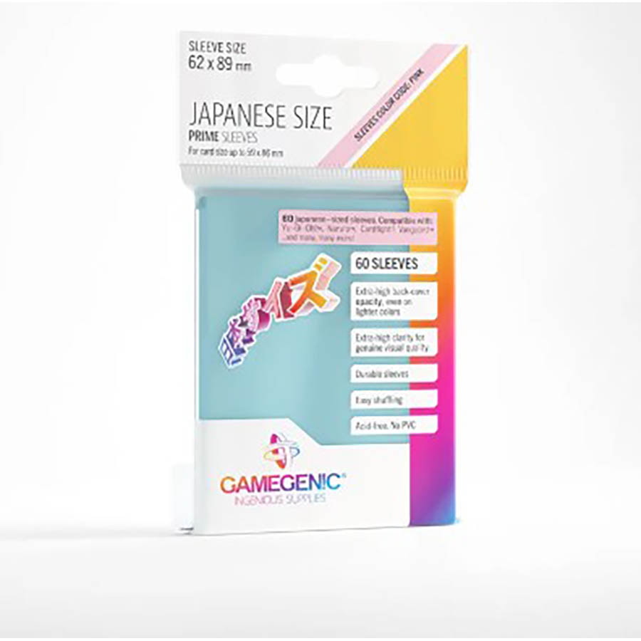 Prime Sleeves - Gamegenic: Prime Japanese Sized Sleeves: Clear