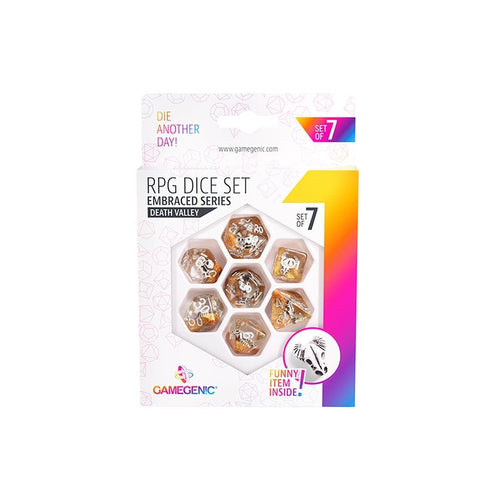 7Ct Gamegenic Rpg Dice Set: Embraced Series: Death Valley