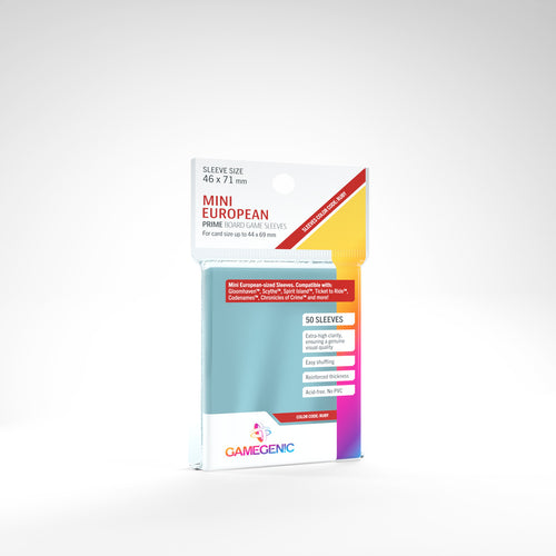 Gamegenic - Gamegenics Prime Sleeves: Mini European (46 X 71 Mm)