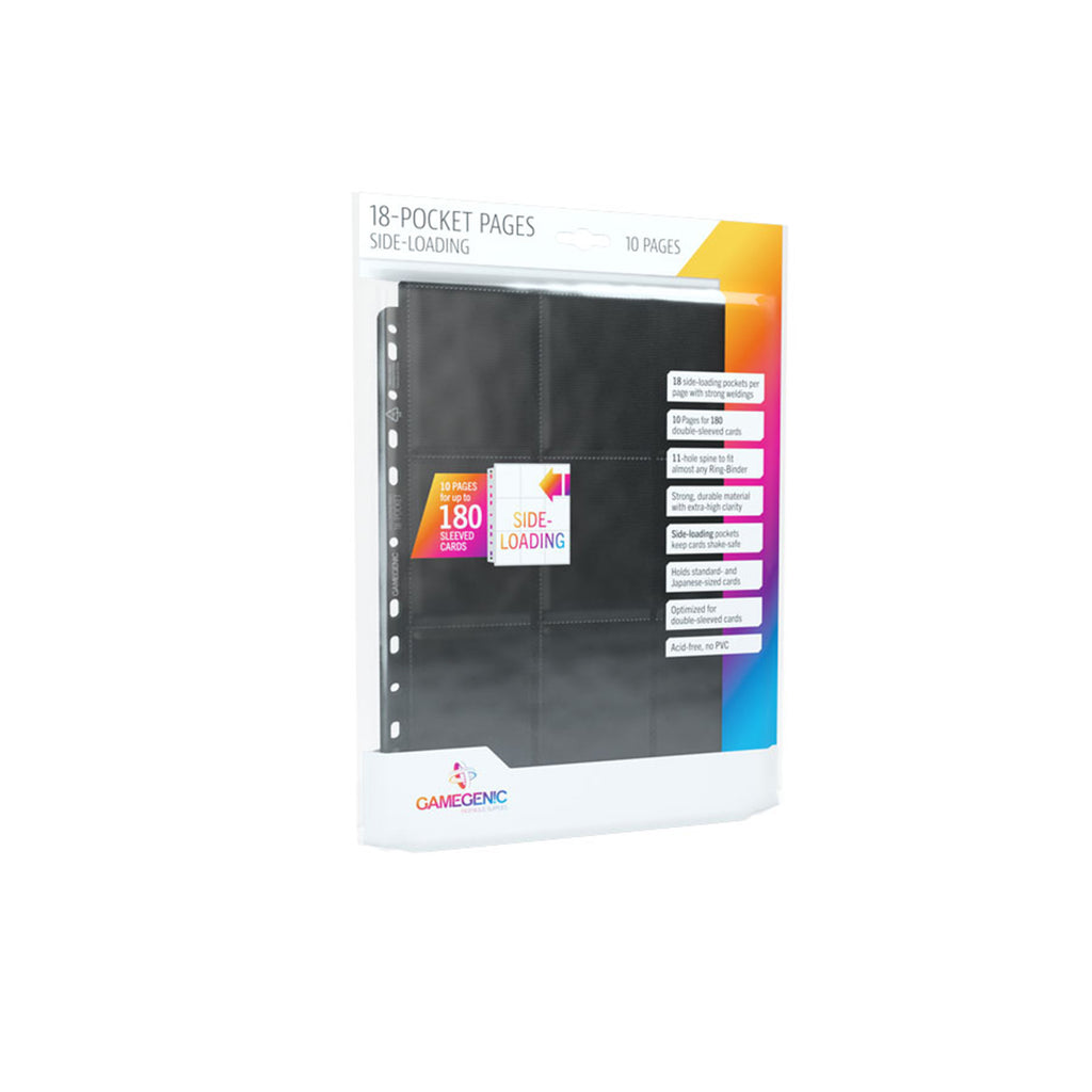 Gamegenic - Gamegenic - Sideloading 18-Pocket Pages: 10 Perfect Grade Black