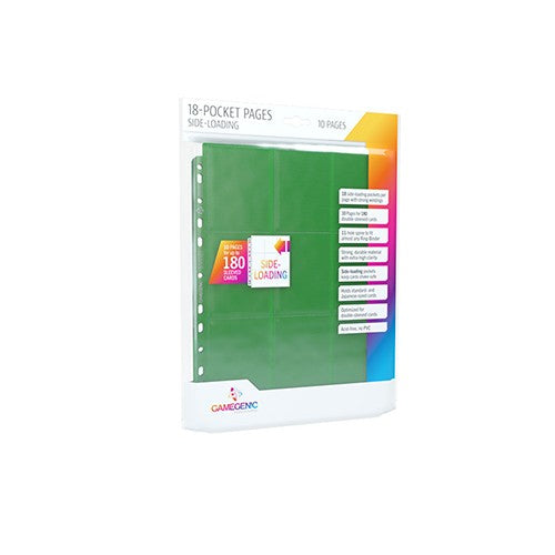 Gamegenic - Gamegenic - Sideloading 18-Pocket Pages: 10 Perfect Grade Green