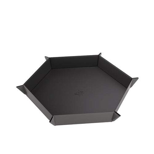 Gamegenic: Magnetic Dice Tray: Hexagonal Black-Gray