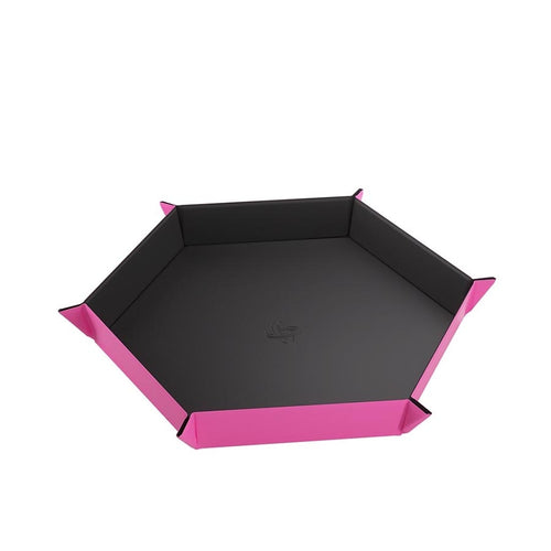 Gamegenic: Magnetic Dice Tray: Hexagonal Black-Pink