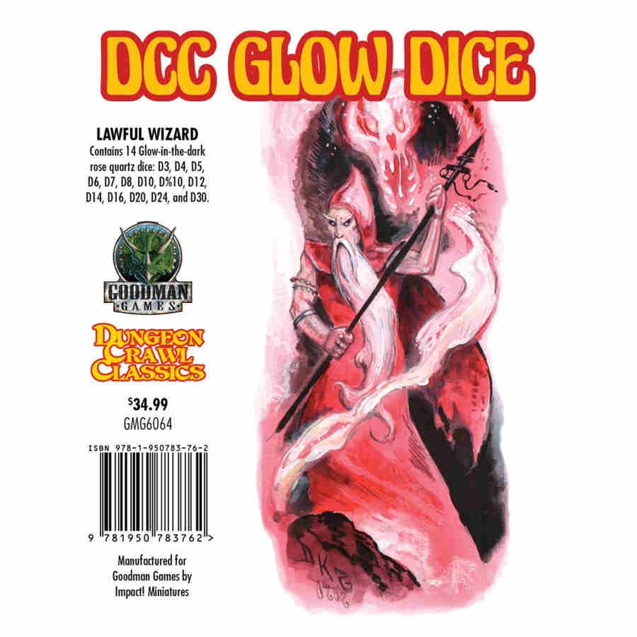 Goodman Games -  Dungeon Crawl Classics: Dcc Glow Dice: Lawful Wizard Pre-Order