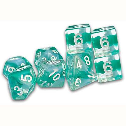 Goodman Games -  Caverns Of Thracia - Thracian Azure Swirl Dice (Traditional 9Ct)
