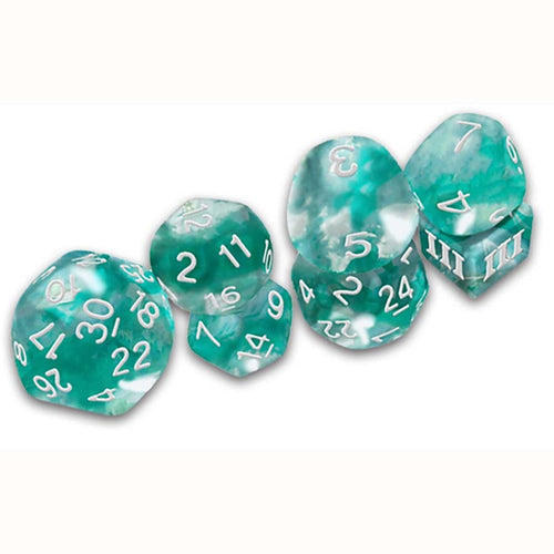 Goodman Games -  Caverns Of Thracia - Thracian Azure Swirl Dice (Dcc Funky 7Ct)