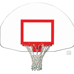 PerfectPitch 35 x 54 in. Front Mount Steel Fan-Shape Backboard with Target